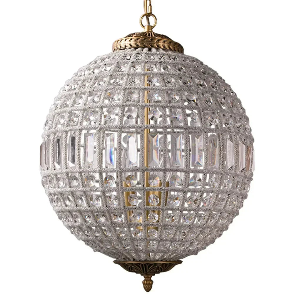 Mid Century Crystal Chandelier