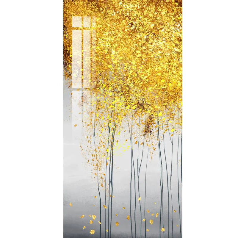 Abstract Golden Rich Tree Money Tree Oil Paintings on Canvas Poster Modern Landscape Wall Art Picture Print Home Decor No Frame