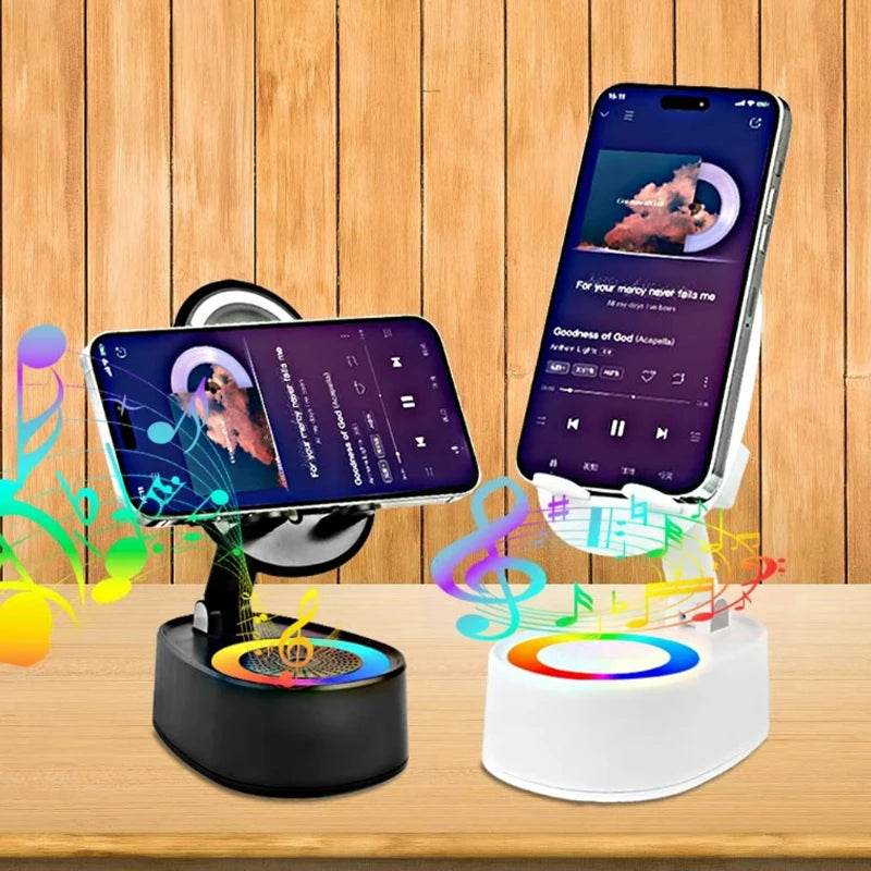 Wireless Speaker with Colorful Ambient Light and Phone Holder