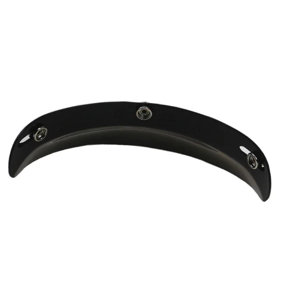 Universal Black 3-Snap Motorcycle Helmet Peak Lens Open Face Sun Shade Visor Shield