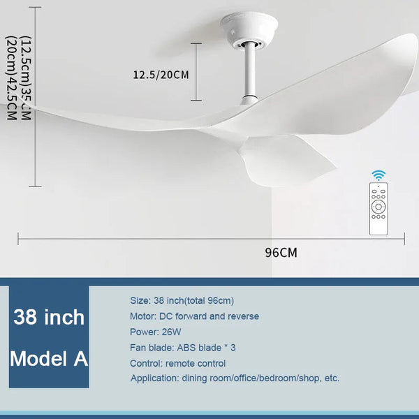 DecorBites™ Industrial Retro Ceiling Fan with Remote Control for Restaurant and Living Room Decorbites