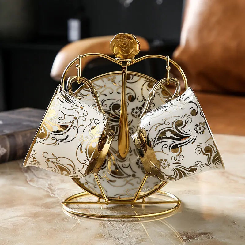 900ML European British Teapot  Porcelain High-Capacity Tea Pot With Filter Luxury Teaware Heat Resistant Kettle Pot Ceramic