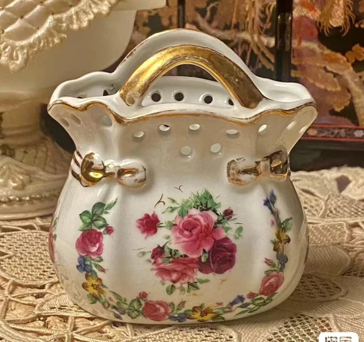 Resin Flower Jewelry Storage Box Vase Flower Basket  Jewelry Case Storage Jewelry Organizer Display Home Decor Ornament