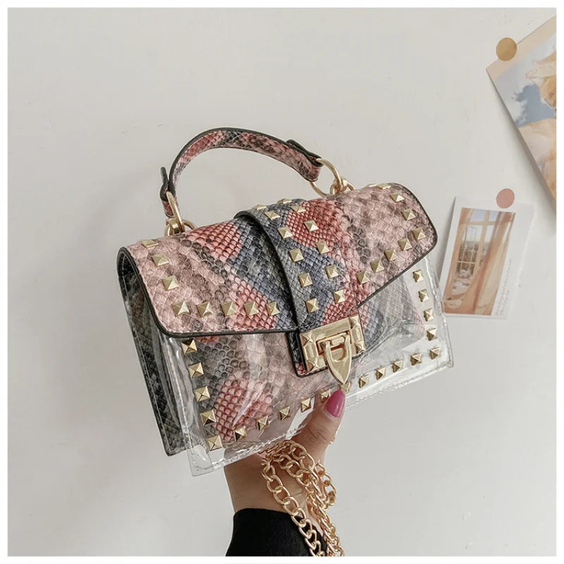 Fashion Shoulder Bag for Ladies High Quality Women Studded Graffiti Crossbody Bags Female Luxury Designer Summer Handbags OneLoveCanada