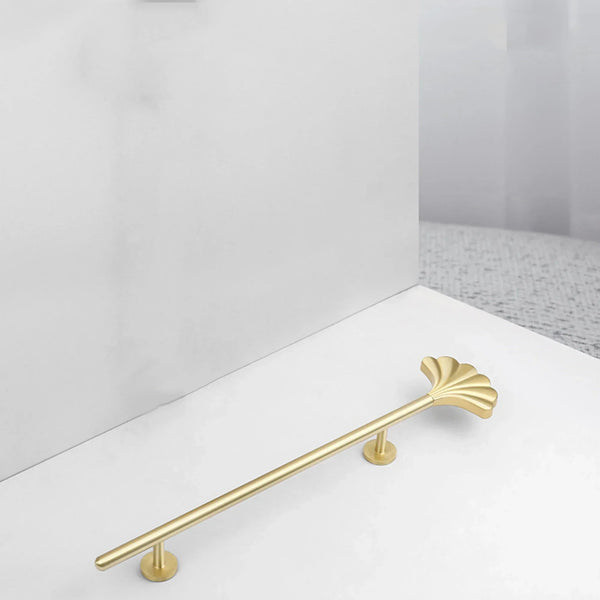 1PC Solid Brass Ginkgo Leaf Handle – Elegant Gold Furniture Knob for Cabinets, Wardrobes, and Cupboards Dlight Decor