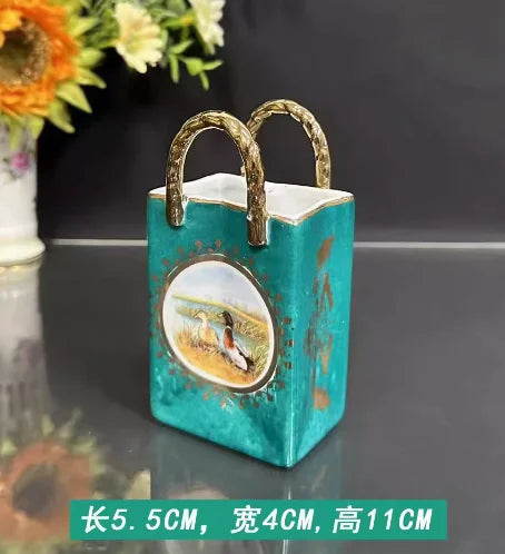 Cartoon 3D Relief Colorful Handdrawn Flower Tank Jar Jewelry Box Ring Box Tin Milk Jug Vase Tableware Household
