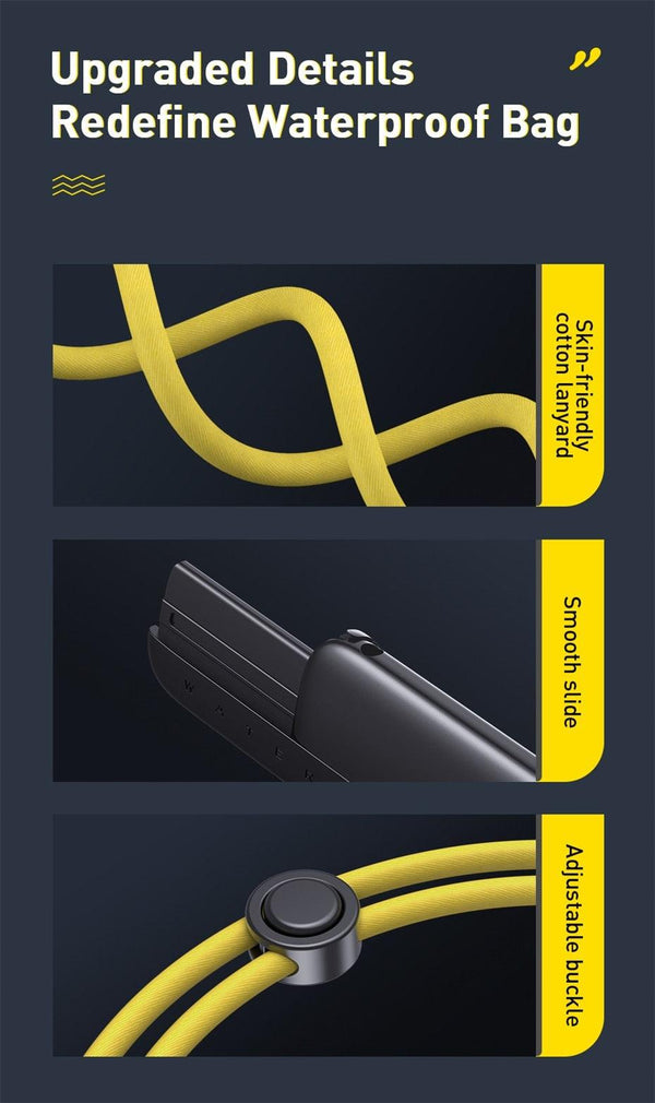 Unique Soft Waterproof Phone Case 7.2inch IPX8 Waterproof Phone Bag For iPhone 13  Waterproof Pouch Diving Surfing Phone Bag Case Cover Adjustable Rope Phone Case