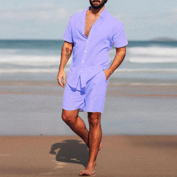Breathable Hawaiian Men Beach  two piece set - Sexikinis Swim