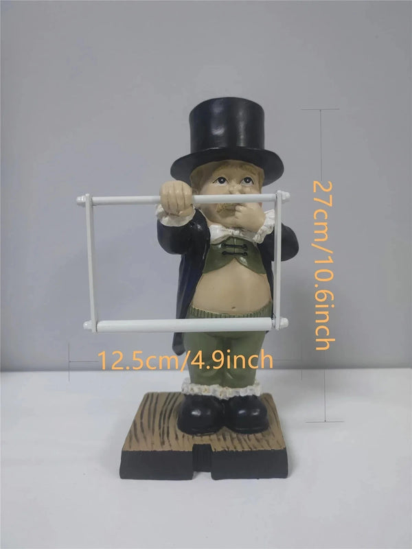 Cute Butler Shape Tissue Stand Rack Creative Toilet Paper Holder Spoof Paper Holder Statue Funny Decorative Resin Toilet Decor DSers Fulfillment