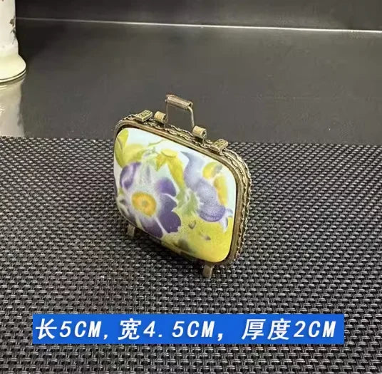 Cartoon 3D Relief Colorful Handdrawn Flower Tank Jar Jewelry Box Ring Box Tin Milk Jug Vase Tableware Household