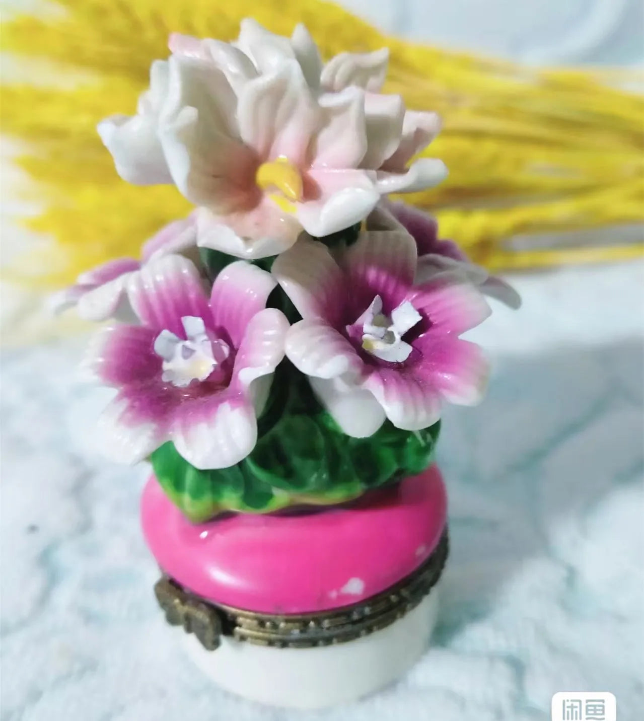 Resin Flower Jewelry Storage Box Vase Flower Basket  Jewelry Case Storage Jewelry Organizer Display Home Decor Ornament