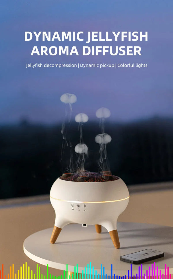 Jellyfish Aroma Diffuser | 250ml | 7 Color Lights & Remote