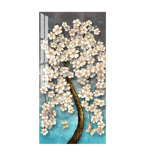 Abstract Golden Rich Tree Money Tree Oil Paintings on Canvas Poster Modern Landscape Wall Art Picture Print Home Decor No Frame