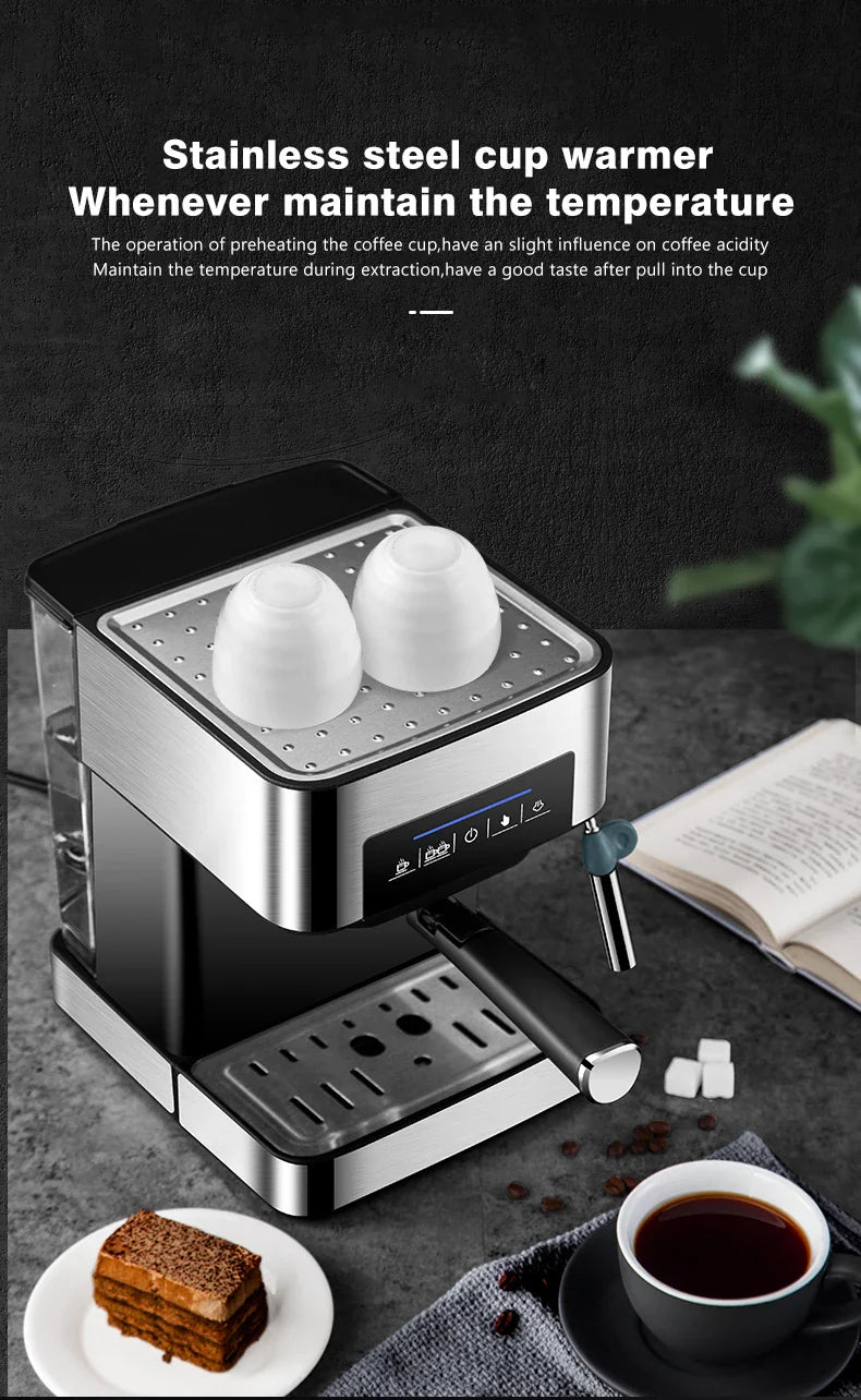 Semi-Automatic Espresso Machine 20Bar High Pressure Extractor 3-in-1