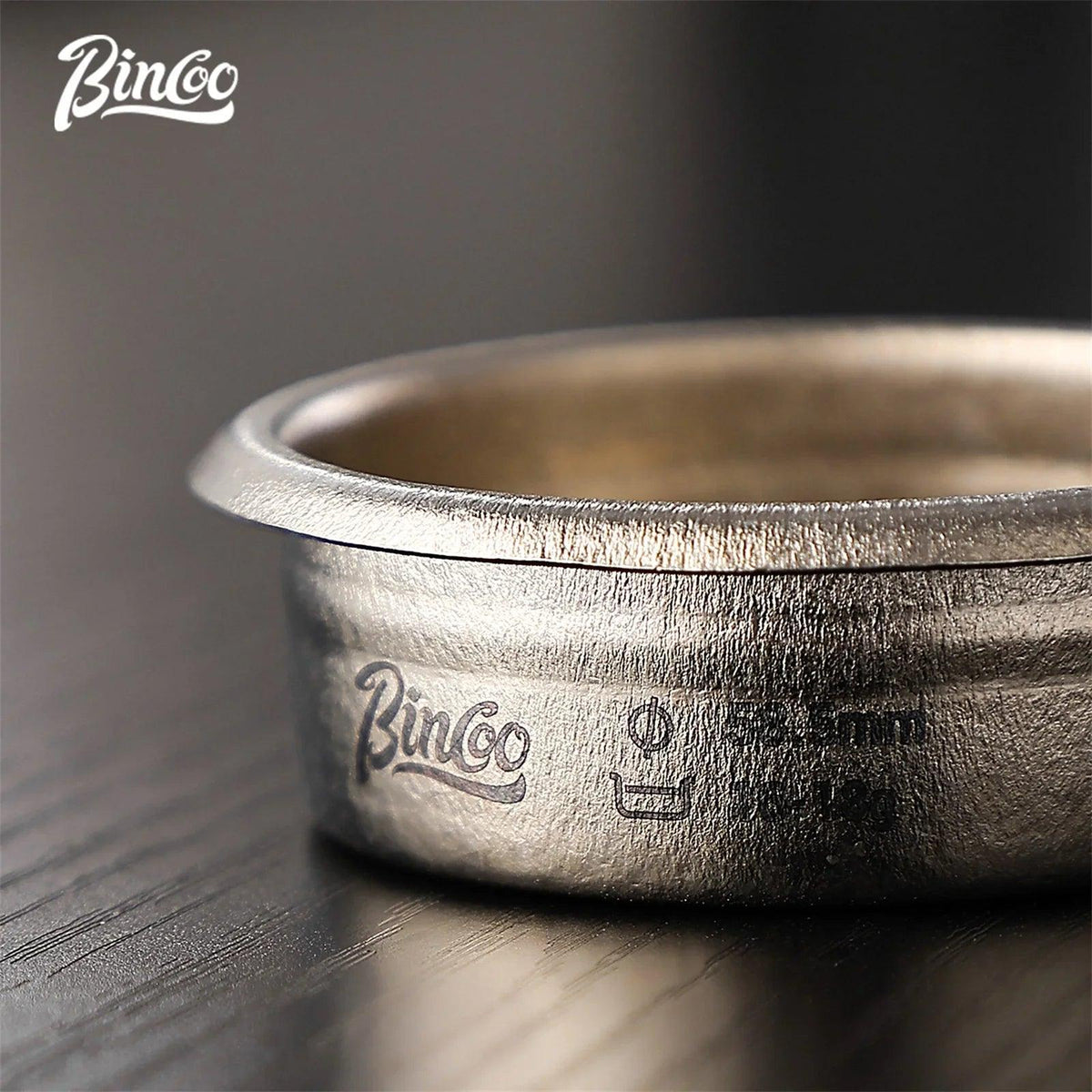 Bincoo Titanium Precision Portafilter Basket 58.5mm Professional Espresso Extraction Tool for Even Coffee Grounds Distribution