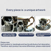 Stylish Resin Skull Coffee Mug Bonehead Design Gothic Tea Cup Set Skull Crusher Coffee Halloween Party