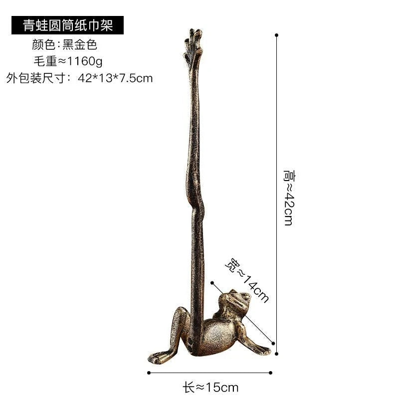 Vertical Giraffe Tissue Holders European Style Creative Cast Iron Handicraft Roll Paper Holder Kitchen Paper Home Storage Rack Gifts for You 'n Me