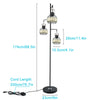 Depuley Industrial Floor Lamp LED Tree Standing Lamps Metal Rattan Cage Shape Tall Pole Reading Lighting 8W E26 Bulb Include