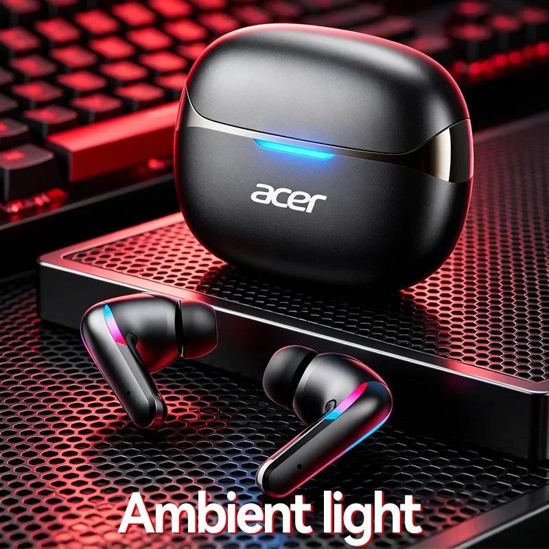 Acer Ohr829 Wireless Headphones Bluetooth 6.0 Low-Latency Gaming Headphones Enc Call Noise Reduction Surround Stereo Sound Comfortable to Wear Long Battery Life Compatible with Mobile Phones and Tablets