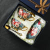 Yan Coffee Cup chooses bone china European afternoon tea tea set ceramic gift box gift Gaoyan premium export cup saucer