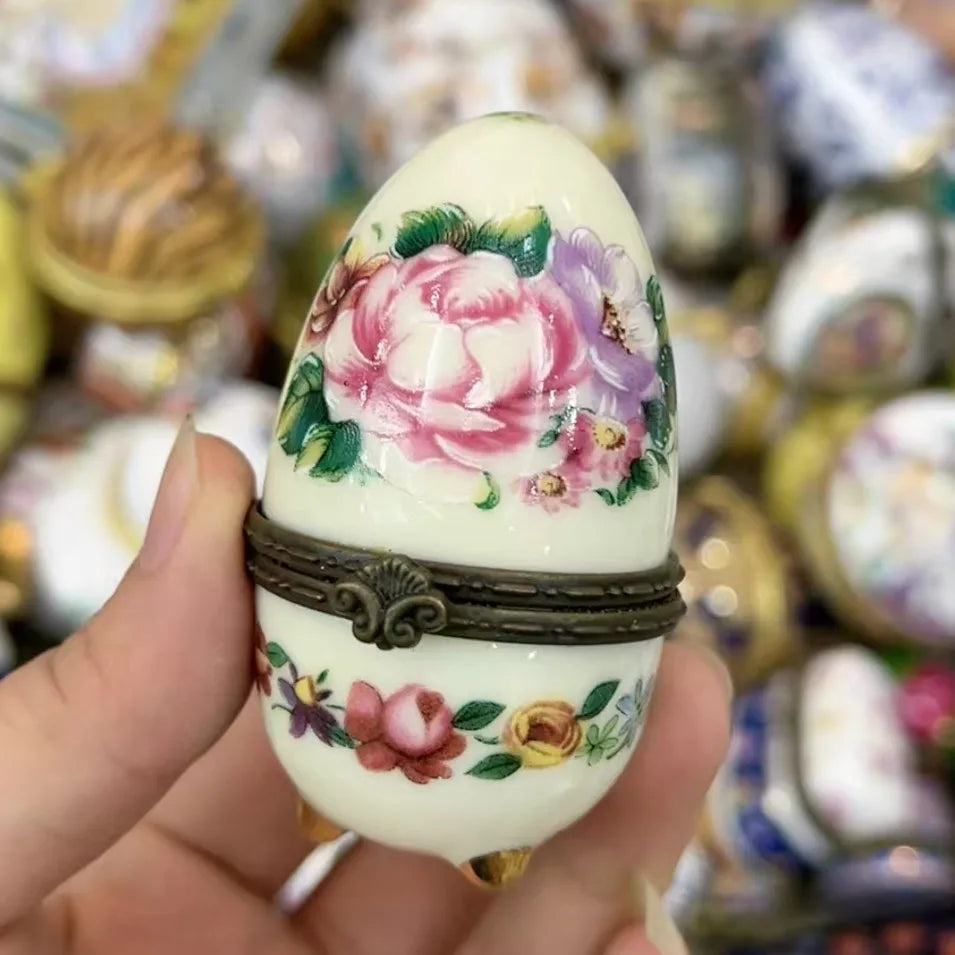 Ceramics Flower Jewelry Storage Box Vase Flower Basket Jewelry Case Storage Jewelry Organizer Display Gifts Home Decor Ornament