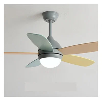 DecorBites™ Kids Ceiling Fan with Light and Remote Control, 3-Speed, 5-Blade Helicopter Design Decorbites