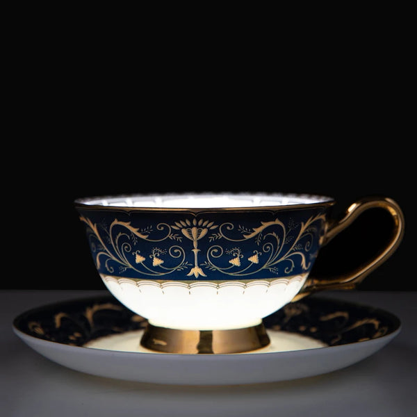 Bone China Mugs Coffee Cups Spoon Saucer 3pcs/Set Restaurant Drinking Utensils Household Drinkware for Wedding Birthday Gifts