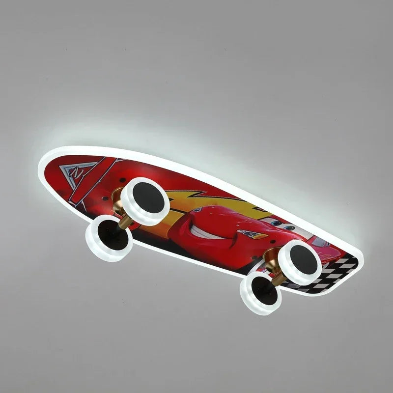 Creative Skateboard Ceiling Lights Nordic New Designer Children's Room Lamps Modern Boy Girl Living Room Cartoon Decor Lighting