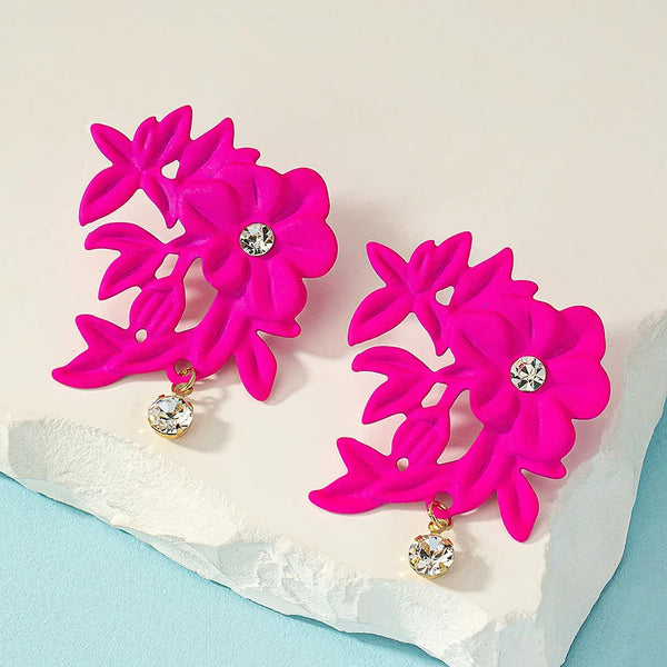 Big Flower Drop Earrings - Sexikinis Swim