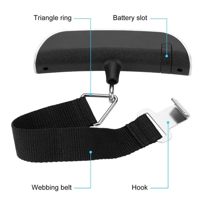 10g-50kg Portable Scale Digital LCD Display Electronic Luggage Hanging Suitcase Travel Weighs Baggage Bag Weight Balance Tools