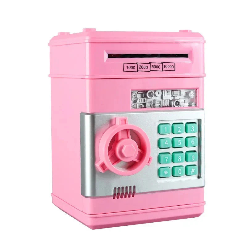 Electronic Piggy Bank Mini Safe Password Lock Cash Coin Saving Box Kids