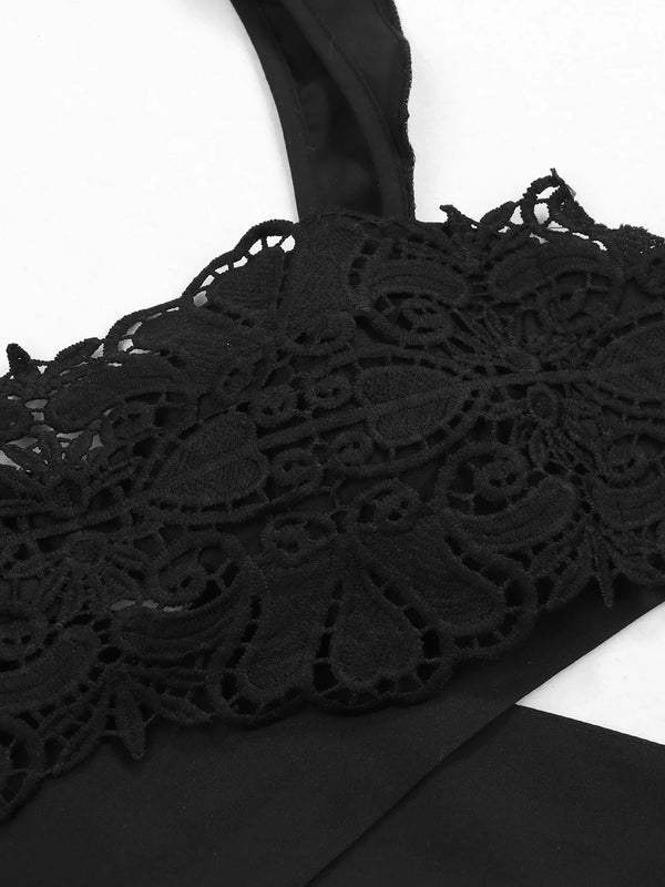 Sexy Black Lace Three Piece swimsuit - Sexikinis Swim