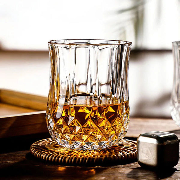 Dlight Decor 4pc Diamond Cut Glass Set 215ml Clear Dlight Decor