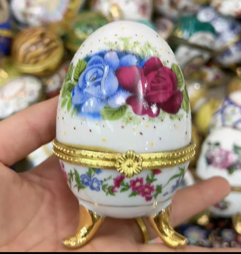 Ceramics Flower Jewelry Storage Box Vase Flower Basket Jewelry Case Storage Jewelry Organizer Display Gifts Home Decor Ornament