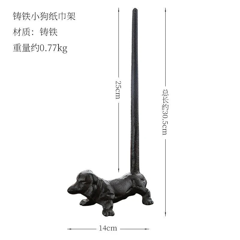 Vertical Giraffe Tissue Holders European Style Creative Cast Iron Handicraft Roll Paper Holder Kitchen Paper Home Storage Rack Gifts for You 'n Me