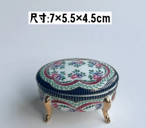 Cartoon 3D Relief Colorful Handdrawn Flower Tank Jar Jewelry Box Ring Box Tin Milk Jug Vase Tableware Household