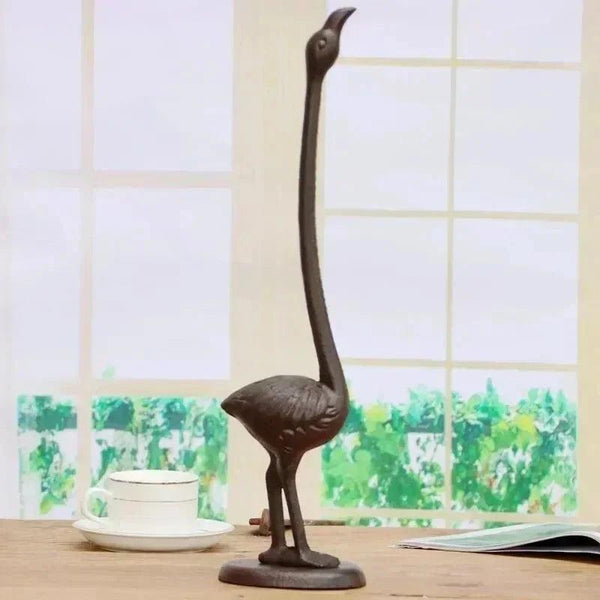 Vertical Giraffe Tissue Holders European Style Creative Cast Iron Handicraft Roll Paper Holder Kitchen Paper Home Storage Rack Gifts for You 'n Me