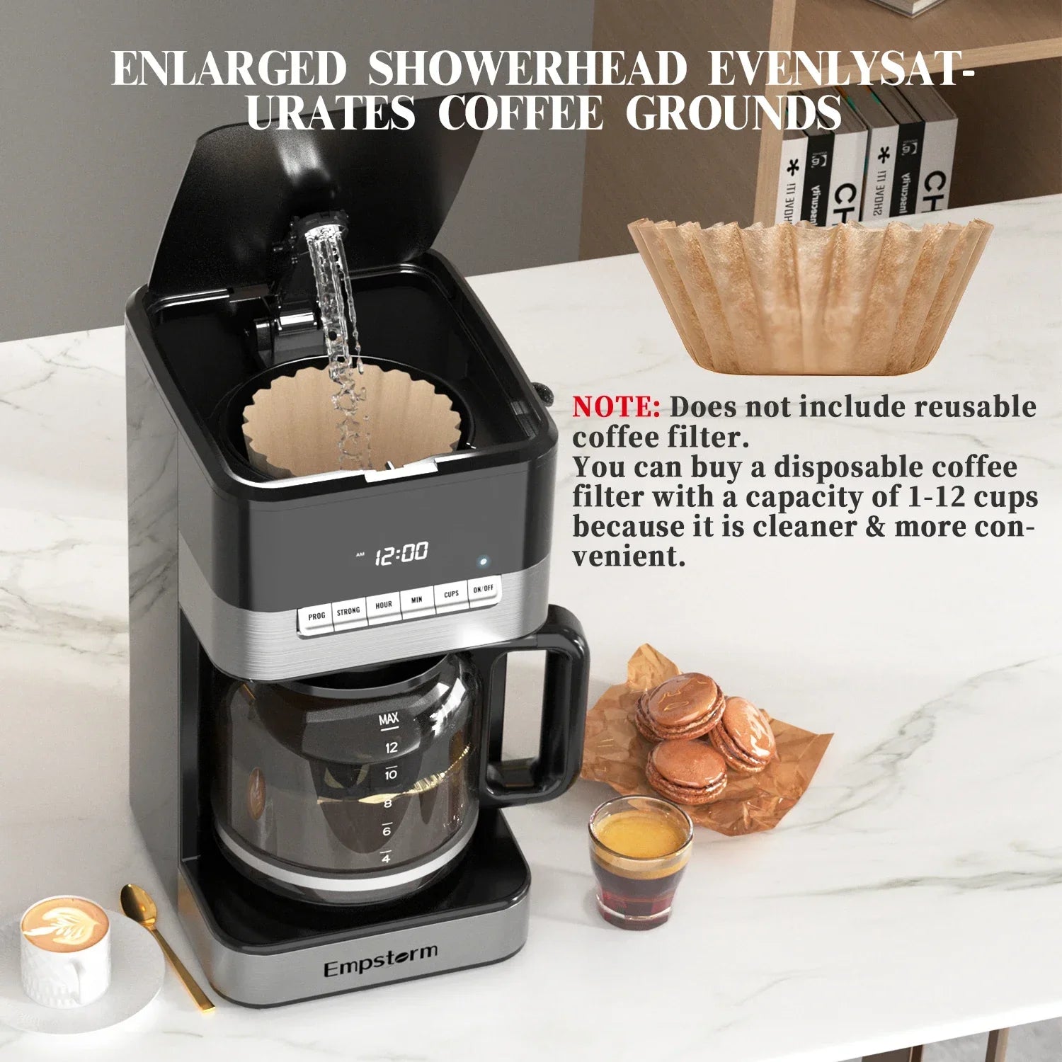 American style keep warm function electric programmable single service drip coffee machine