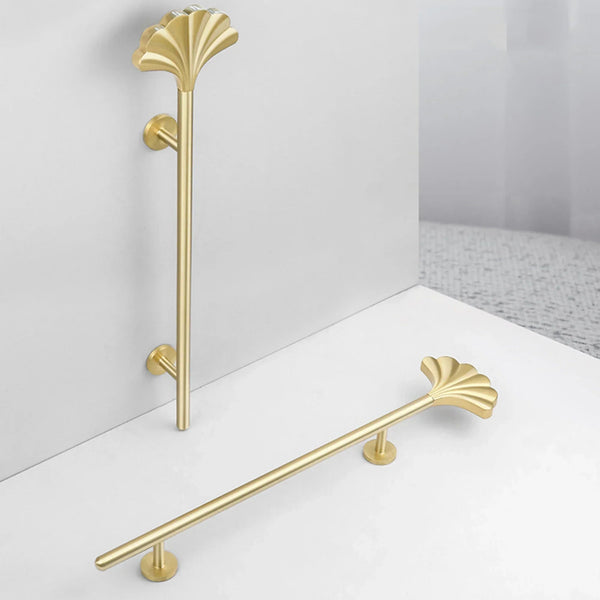 1PC Solid Brass Ginkgo Leaf Handle – Elegant Gold Furniture Knob for Cabinets, Wardrobes, and Cupboards Dlight Decor