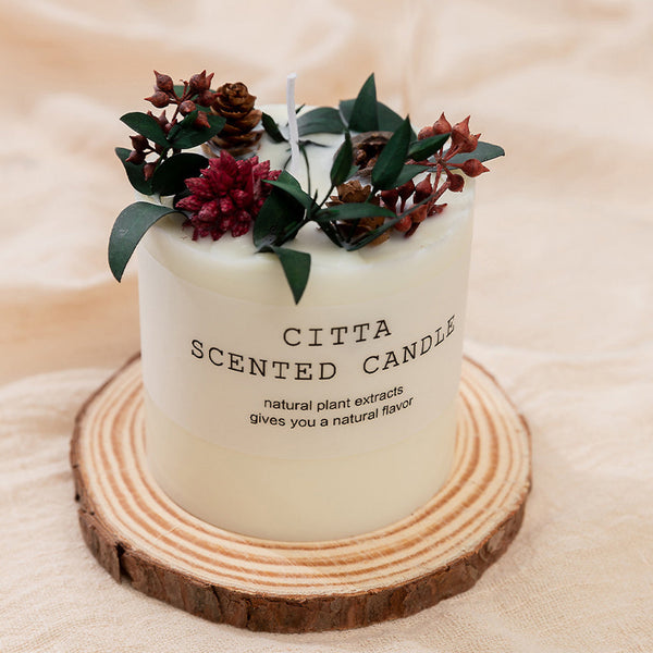 Soy Wax Romantic Aromatherapy Pillar Citta Scented Candle