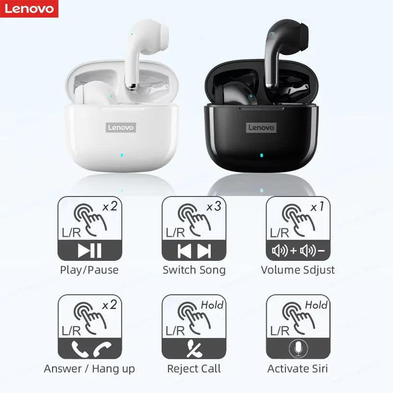 Lenovo LP40 Pro TWS Bluetooth 5.4 Wireless Headphones HiFi Stereo Earphones Gaming Sports Touch Control HD Call With Mic Earbuds