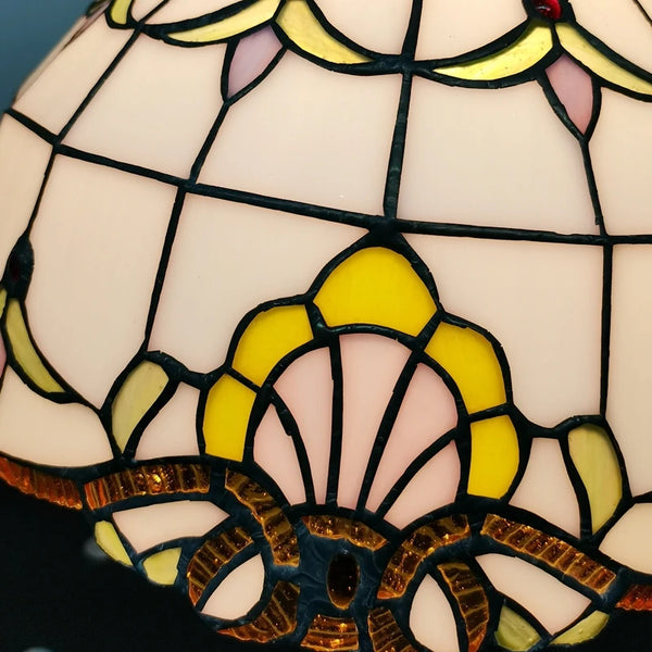 12-inch American-style Embankment Flower Chandelier Tiffany Style Milk Tea Shop Coffee Restaurant Glass Lighting E27 230V 220V