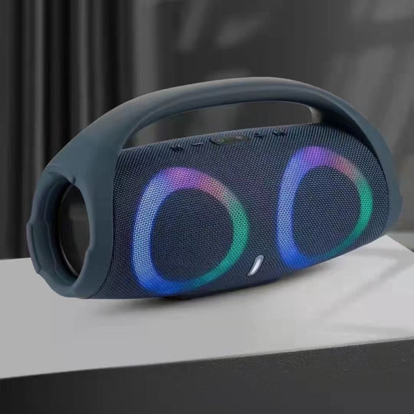 100W high power bluetooth speaker portable RGB colorful light waterproof wireless subwoofer 360 stereo surround TWS FM boombox