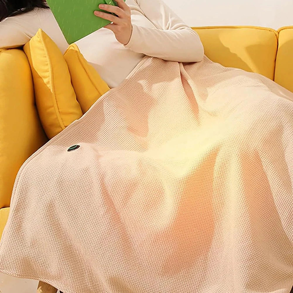 Heated Shawl Wrap with USB Power for Women Soft Plush Electric Blanket Scarf Featuring Zipper Design for Warmth and Style Gifts for You 'n Me