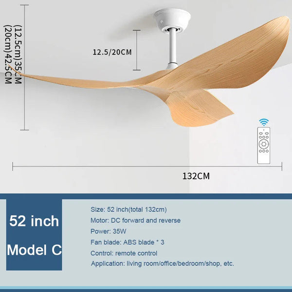 DecorBites™ Industrial Retro Ceiling Fan with Remote Control for Restaurant and Living Room Decorbites