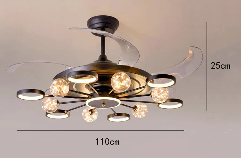 DecorBites™ Kids Bedroom Ceiling Fan with Remote Control & LED Light Decorbites