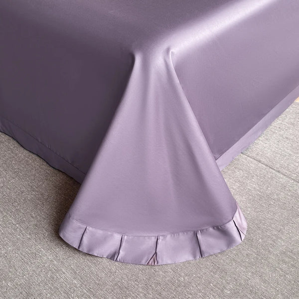 New Forest printing Bedding Set Luxury 4PCS Purple Egyptian Cotton Quilt Cover Bed Sheet Pillowcases Home Textile