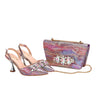 Women's Shoes and Bag Set with Pointed Toe EDN349 - Colorful / 38