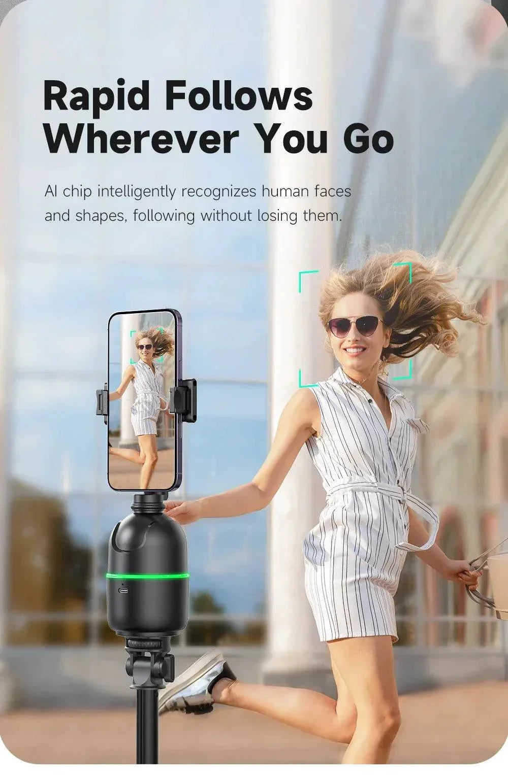 360° Smart Auto Face Tracking Gimbal Stabilizer Tripod