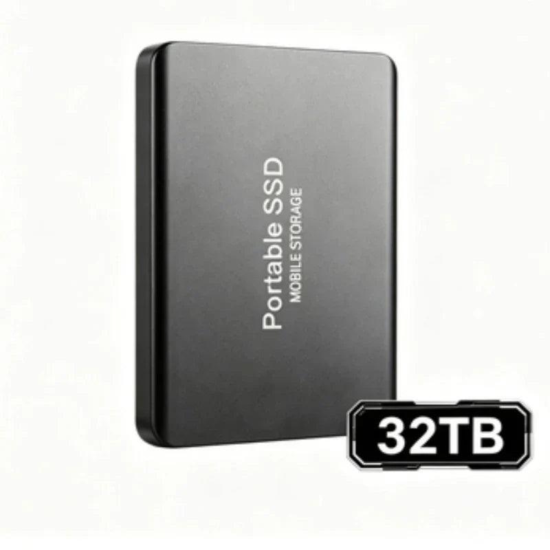 Portable External SSD, 1TB-16TB Large Capacity USB3.1 High Speed Solid State Drive, Lightweight Storage for Laptop, Desktop, Mac